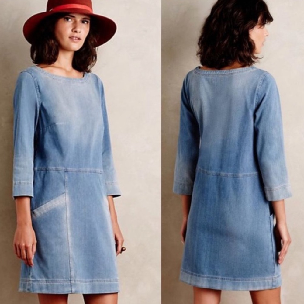 Anthropologie Ag Adriano Goldschmeid Knit Cocoon Jean Mini Dress